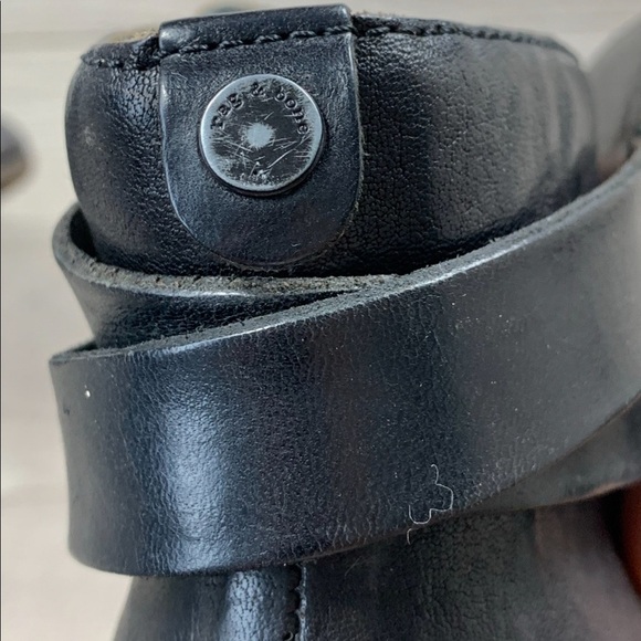 Rag & Bone Black Harrow Leather Heeled Boots - Picture 12 of 13